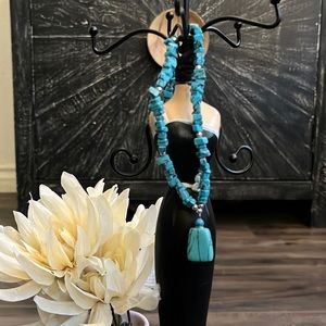 Handmade Artisan necklace made of rock.